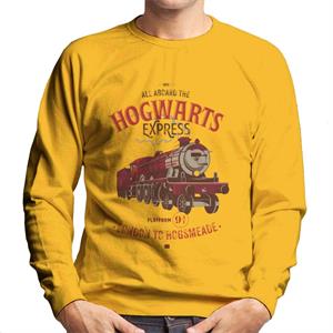 Harry Potter All Aboard The Hogwarts Express London To Hogsmeade Men's Sweatshirt