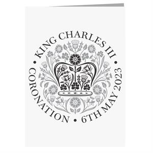 Coto7 King Charles III The Coronation 2023 Black Emblem Greeting Card