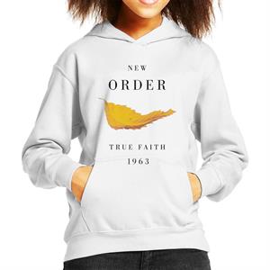 New Order True Faith Record Leaf Art Kid's Hooded Sweatshirt