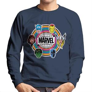 Marvel Comic Retro Avengers Heads Logo Men's Sweatshirt