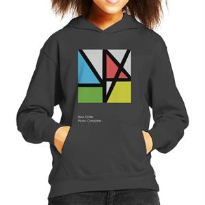 New Order Music Complete Light Text Tour Art Kid's Hooded Sweatshirt