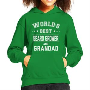 Worlds Best Beard Grower And Grandad Kid's Hooded Sweatshirt