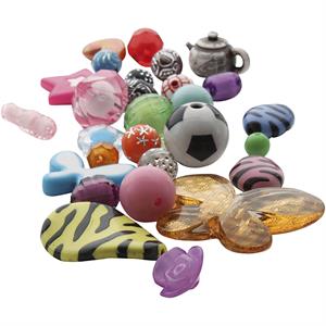 Fantasy plastic bead mix
