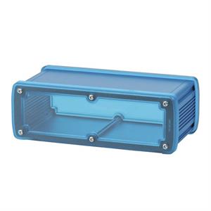 Aluminium Enclosure with Clear Ends Blue (177x61x89mm)