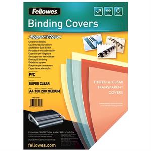 Rexel A4 Clear PVC Binding Cover 200 Microns (Pack of 100)