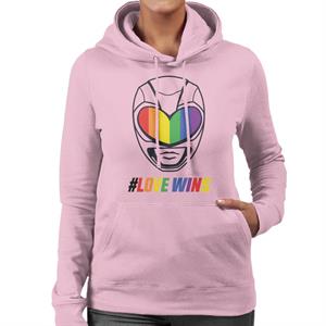 Power Rangers Love Wins Rainbow Visor Women's Hooded Sweatshirt