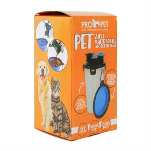 2-in-1 Pet Travel Water Bottle and Pop Up Bowl