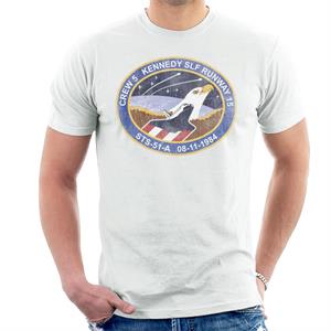 NASA STS 51 A Discovery Mission Badge Distressed Men's T-Shirt