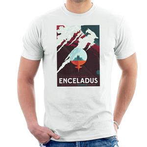 NASA Enceladus Interplanetary Travel Poster Men's T-Shirt
