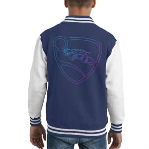 Rocket League Glowing Shield Logo Kid's Varsity Jacket