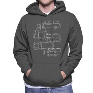 London Taxi Company Blueprint Men's Hooded Sweatshirt