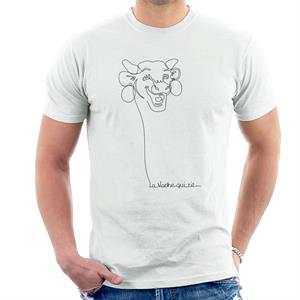 The Laughing Cow Handwritten Outline Men's T-Shirt