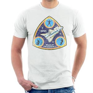 NASA Spacelab Life Sciences 1 Mission Badge Distressed Men's T-Shirt