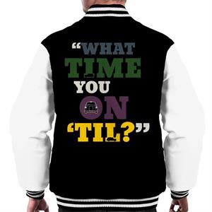 London Taxi Company What Time You On Til Men's Varsity Jacket