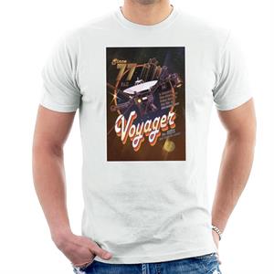 NASA Voyager Disco Interplanetary Travel Poster Men's T-Shirt