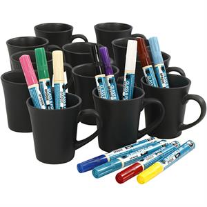 Black mugs painting