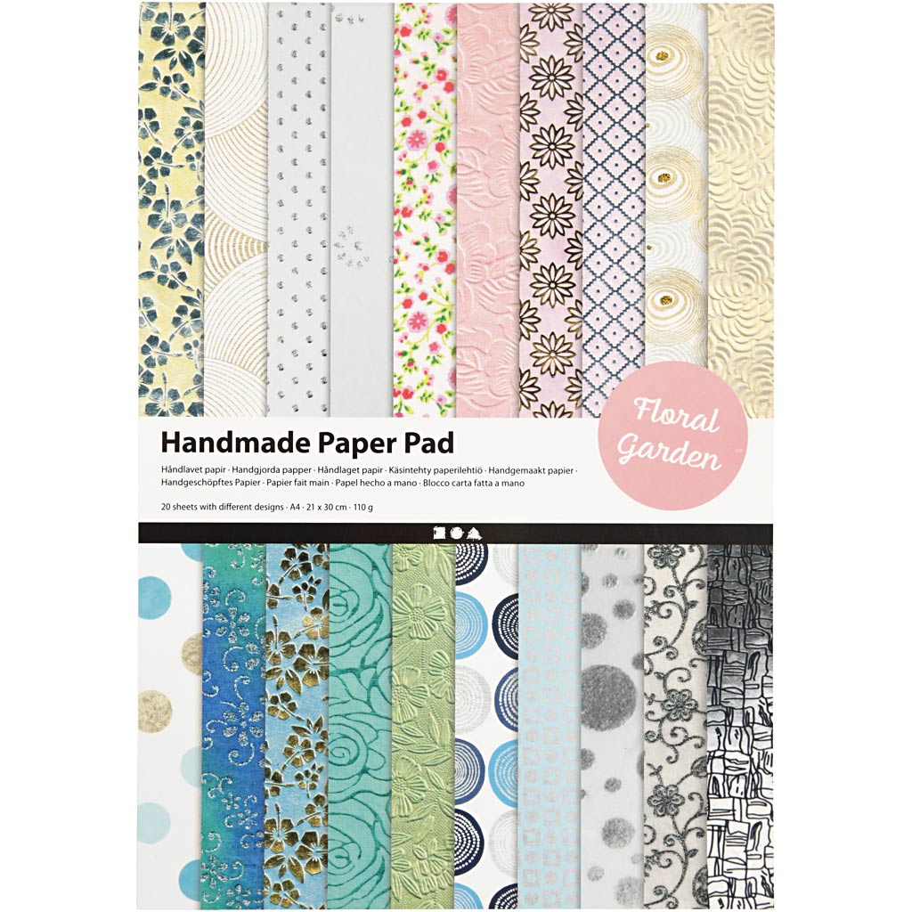 Handmade Paper Pad, A4, 210x297 mm, 110-150 g, 20 sheet/ 1 pack
