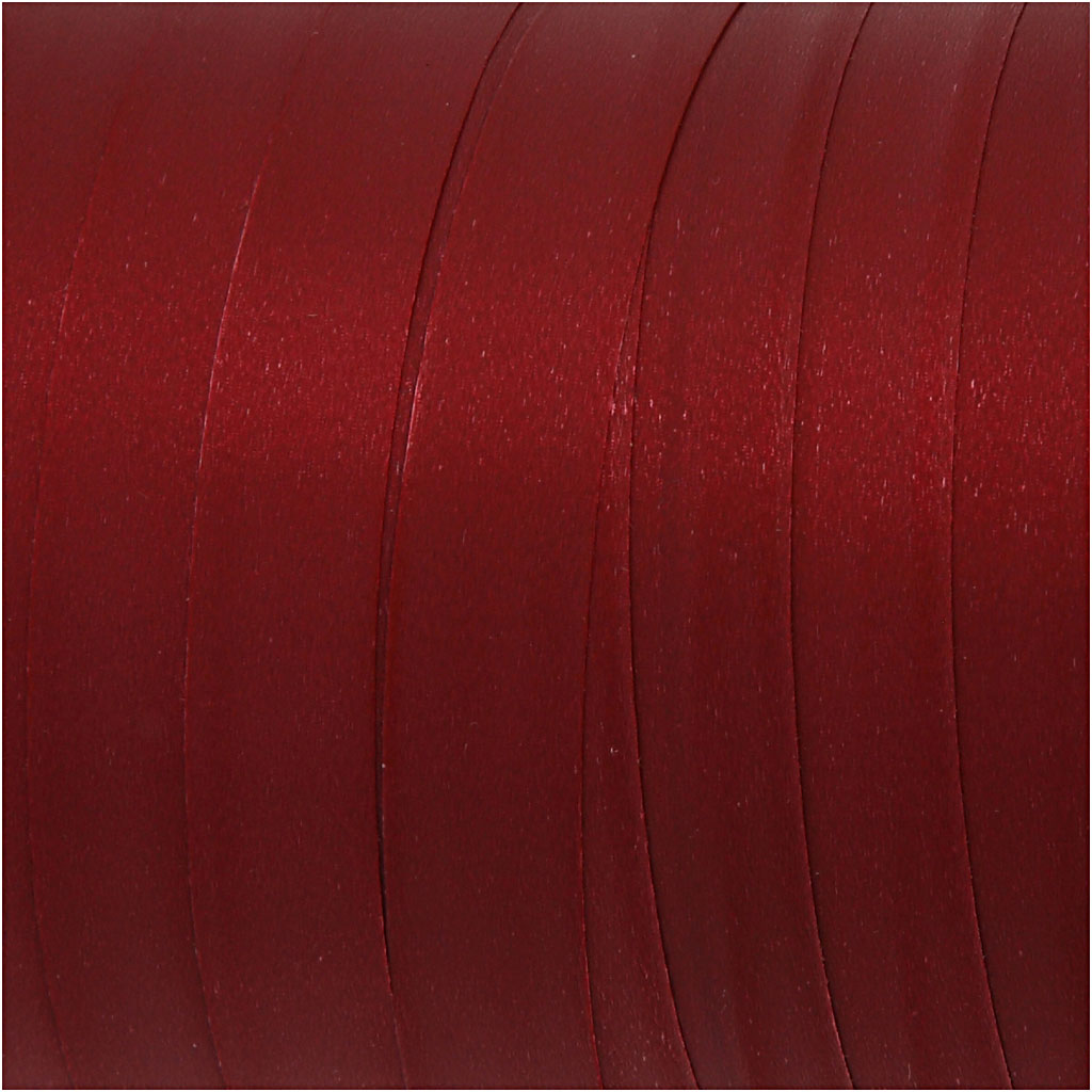 Curling Ribbon, W: 10 mm, Matt, Dark Red, 250 M, 1 Roll