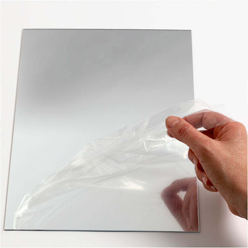 Plastic Mirror, 29,5x21 cm, thickness 1,1 mm, 10 sheet/ 1 pack