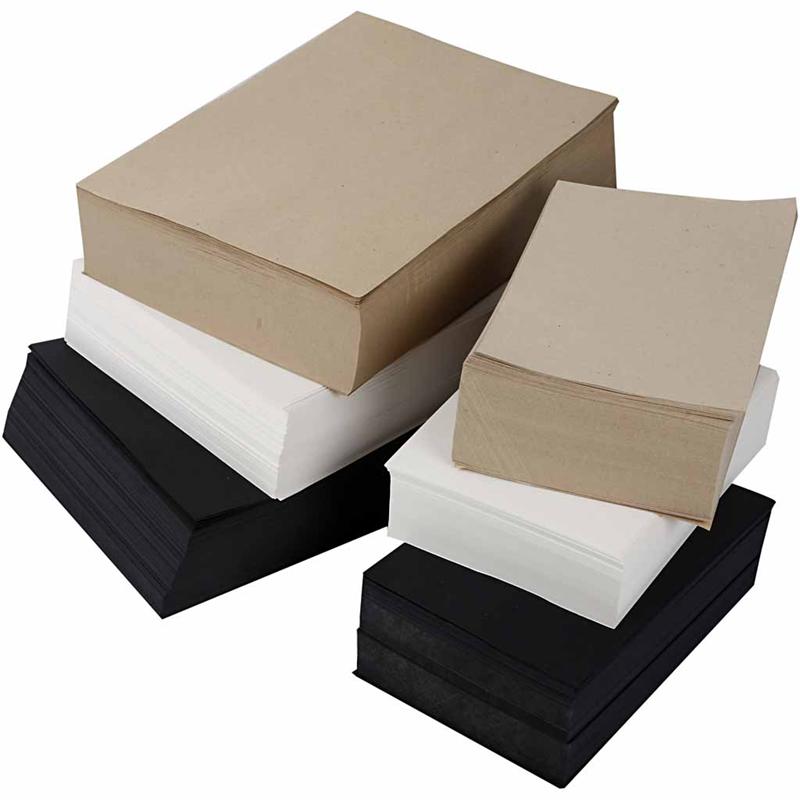 Kraft paper, A4, 210x297 mm, 100 g, black, 500 sheet/ 1 pack