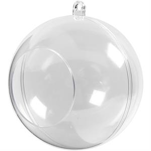 Two-piece open acrylic bauble