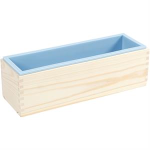 Silicone mould in a wooden box