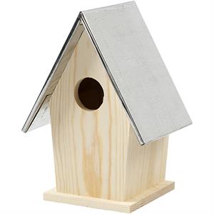 Bird box with zinc roof