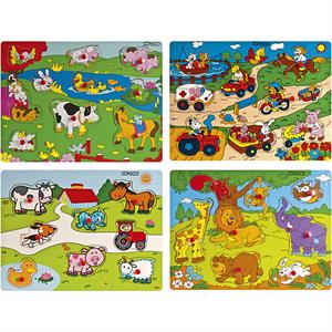 Wooden jigsaw puzzles with knobs