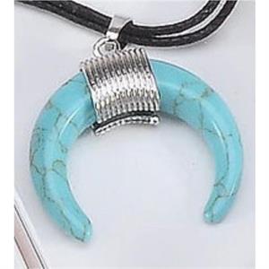 Amulet Pendant  Teal Magnesite by Lo Scarabeo